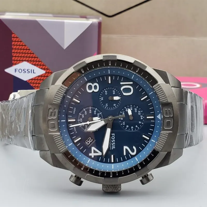 Fossil Bronson Chronograph Quartz Blue Dial Men's Watch | FS5711